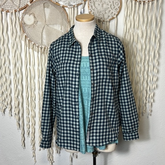 Toad & Co Teal Printed Tank Size Small - Picture 4 of 12